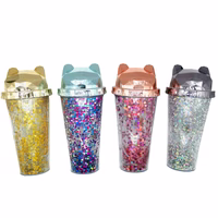 vaso brillante con pitillo