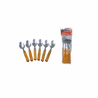 set 6 cucharas cacha madera