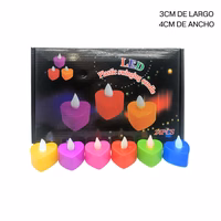 corazon plastico con luz