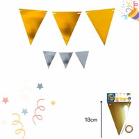 banderines triangular metalizado