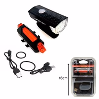 faro bicicleta con trasero recargable