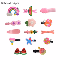 paquete gancho figura nina 14pcs