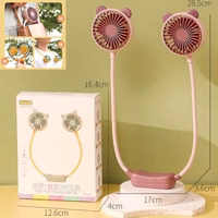 ventilador cuello doble recargable