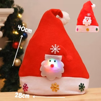 gorra navidad santa con luces