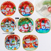 plato plastico navidad