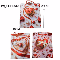 bolsa regalo corazon med x12