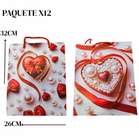 bolsa regalo corazon gran x12
